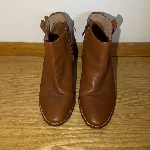 Madewell Leather Stacked Heel Ankle Booties - Picture 3 of 6